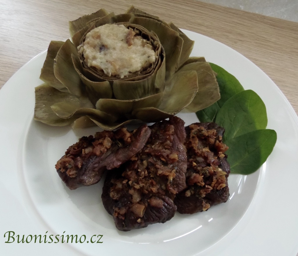 Jehněčí Buonissimo s artyčoky po římsku